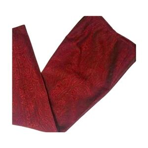 Carlisle Textured Paisley Print Straight Leg Dress Pant _ Wine